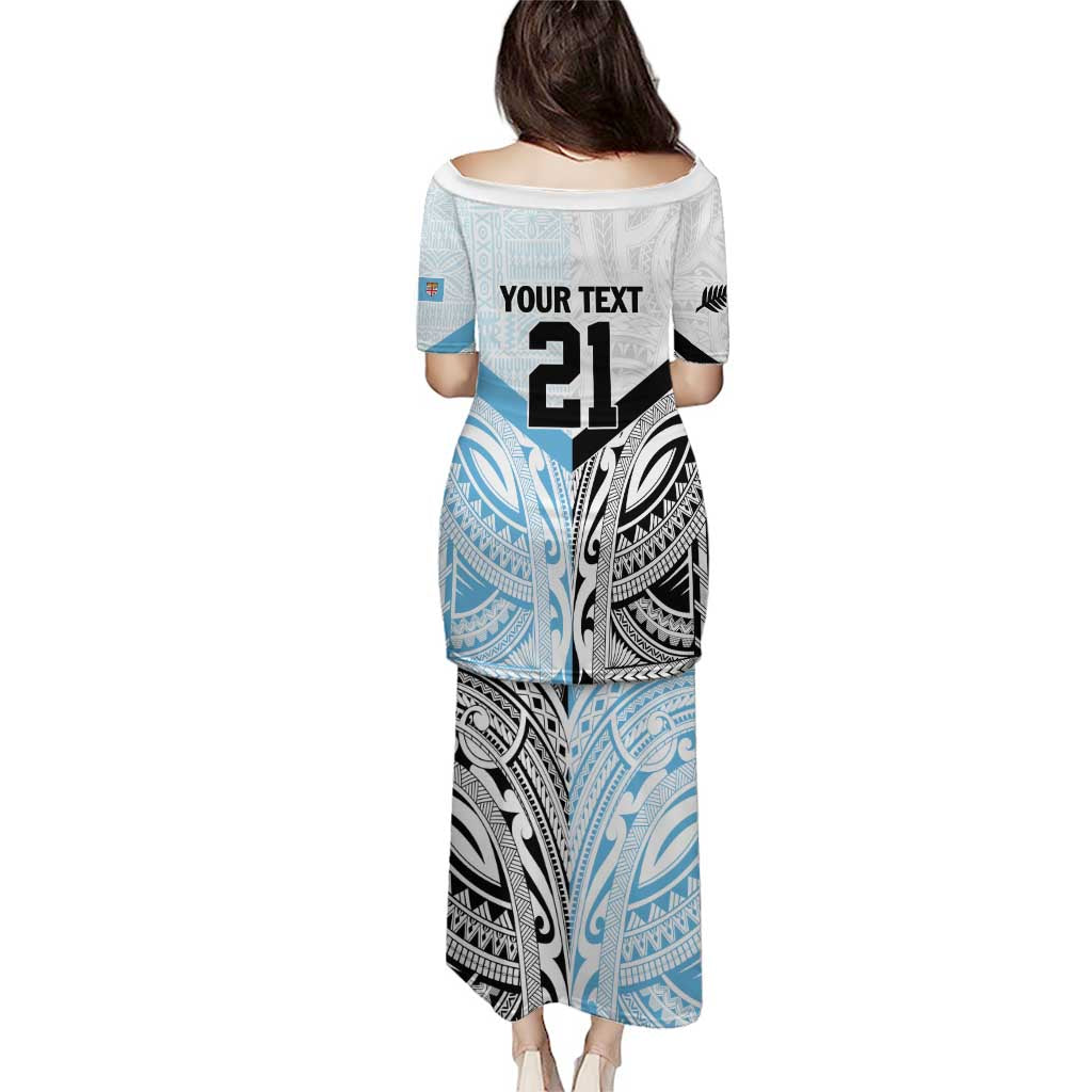 New Zealand-Fiji Football Custom Puletasi Together Go Champions LT9 - Polynesian Pride