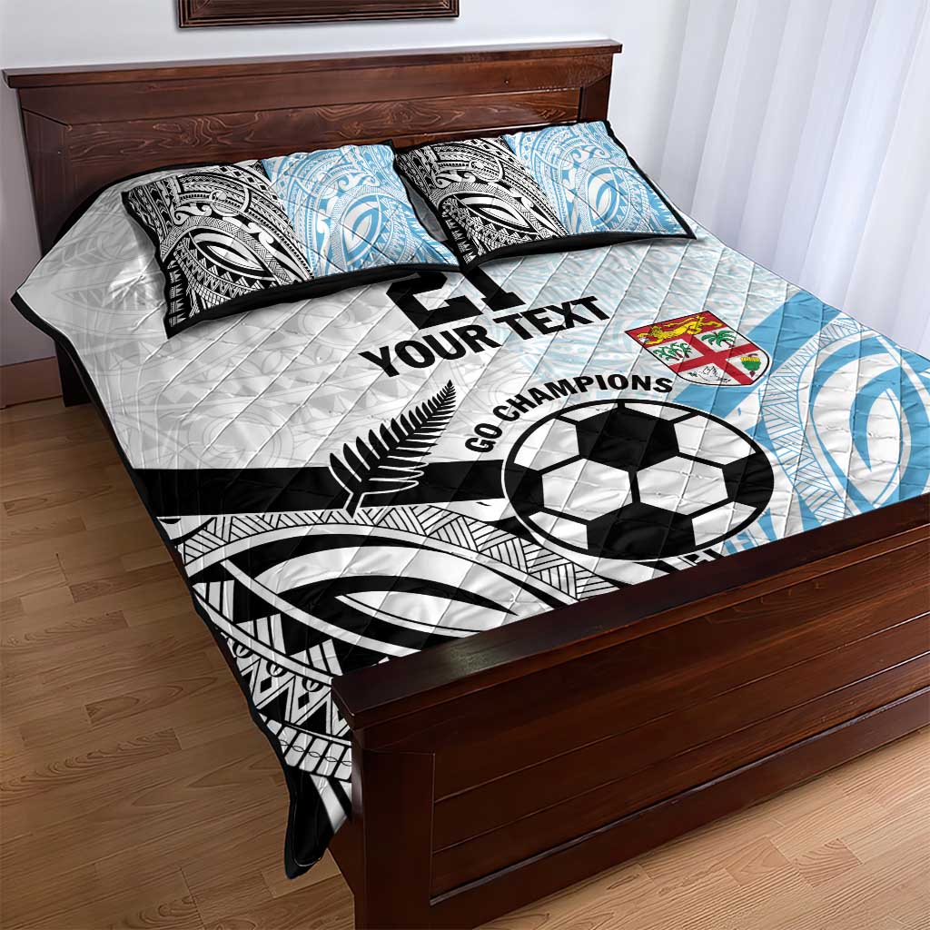 New Zealand-Fiji Football Custom Quilt Bed Set Together Go Champions LT9 - Polynesian Pride