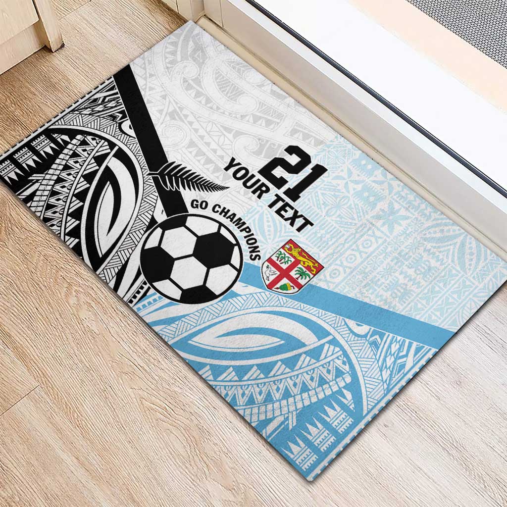 New Zealand-Fiji Football Custom Rubber Doormat Together Go Champions LT9 - Polynesian Pride