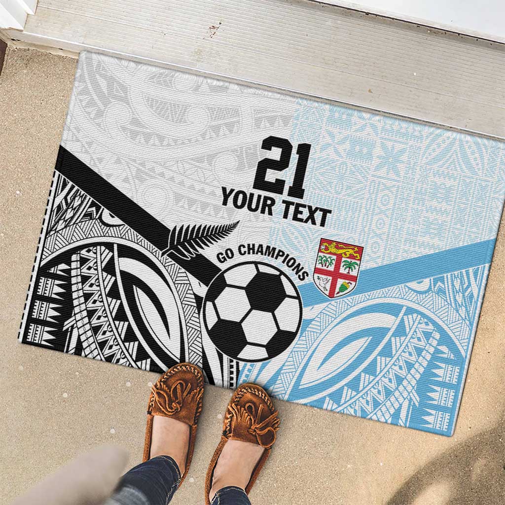 New Zealand-Fiji Football Custom Rubber Doormat Together Go Champions LT9 - Polynesian Pride