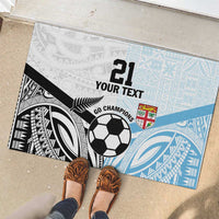 New Zealand-Fiji Football Custom Rubber Doormat Together Go Champions LT9 - Polynesian Pride