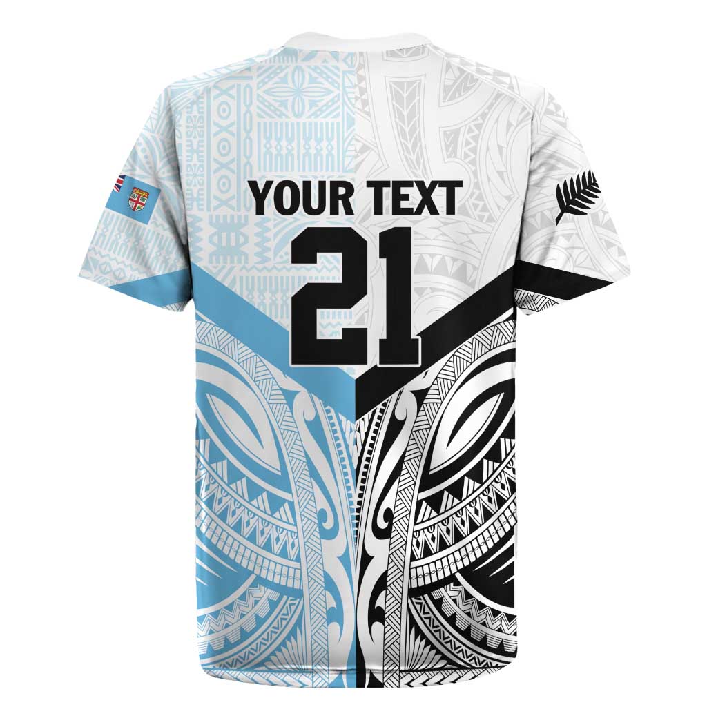 New Zealand-Fiji Football Custom Rugby Jersey Together Go Champions LT9 - Polynesian Pride