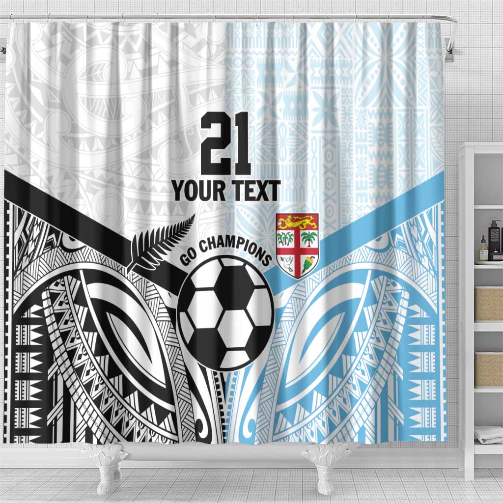 New Zealand-Fiji Football Custom Shower Curtain Together Go Champions LT9 - Polynesian Pride