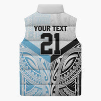 New Zealand-Fiji Football Custom Sleeveless Puffer Jacket Together Go Champions - Polynesian Pride