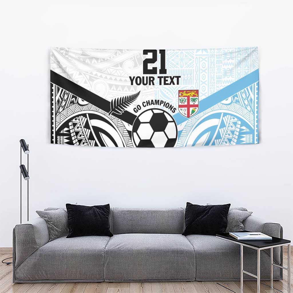 New Zealand-Fiji Football Custom Tapestry Together Go Champions LT9 - Polynesian Pride