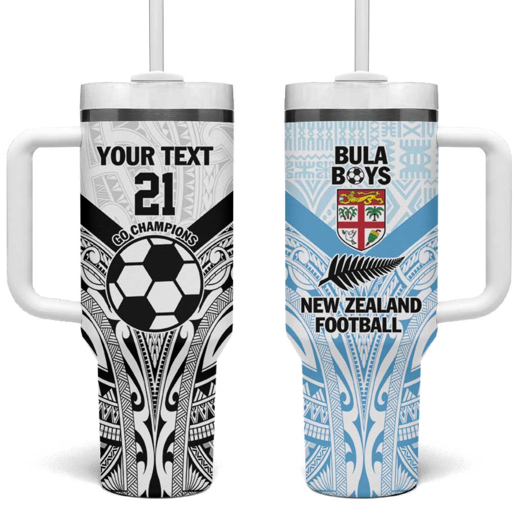 New Zealand-Fiji Football Custom Tumbler With Handle Together Go Champions LT9 One Size: 40 oz Art - Polynesian Pride