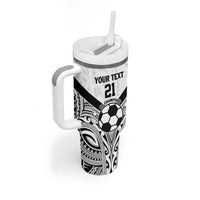 New Zealand-Fiji Football Custom Tumbler With Handle Together Go Champions LT9 - Polynesian Pride
