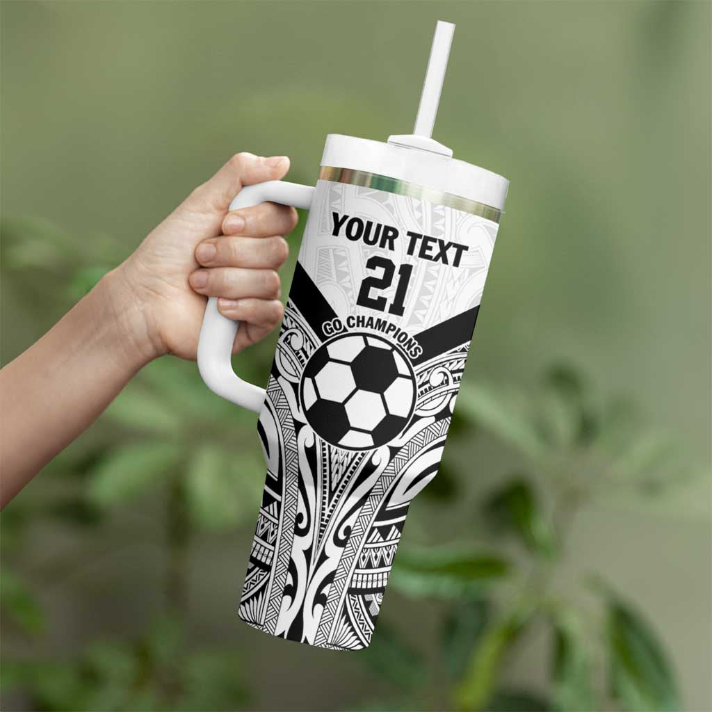 New Zealand-Fiji Football Custom Tumbler With Handle Together Go Champions LT9 - Polynesian Pride