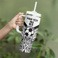 New Zealand-Fiji Football Custom Tumbler With Handle Together Go Champions LT9 - Polynesian Pride