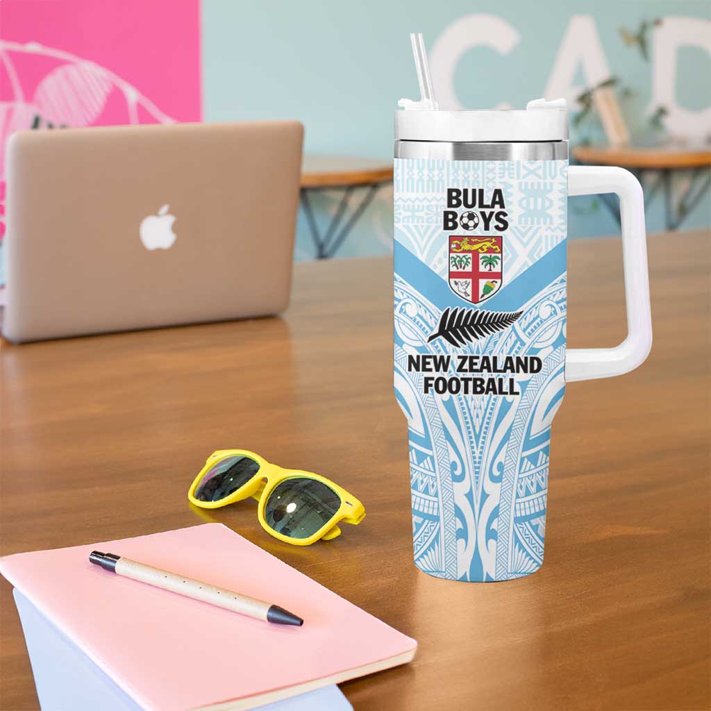 New Zealand-Fiji Football Custom Tumbler With Handle Together Go Champions LT9 - Polynesian Pride