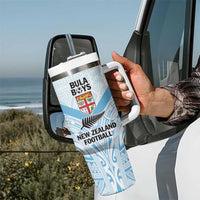 New Zealand-Fiji Football Custom Tumbler With Handle Together Go Champions LT9 - Polynesian Pride