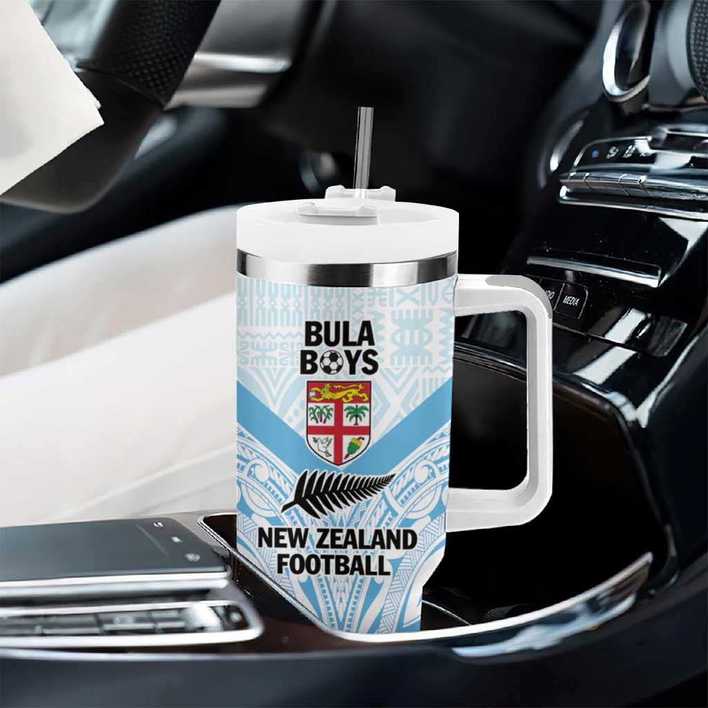New Zealand-Fiji Football Custom Tumbler With Handle Together Go Champions LT9 - Polynesian Pride