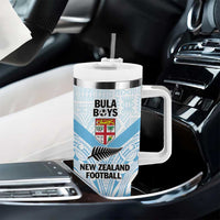 New Zealand-Fiji Football Custom Tumbler With Handle Together Go Champions LT9 - Polynesian Pride