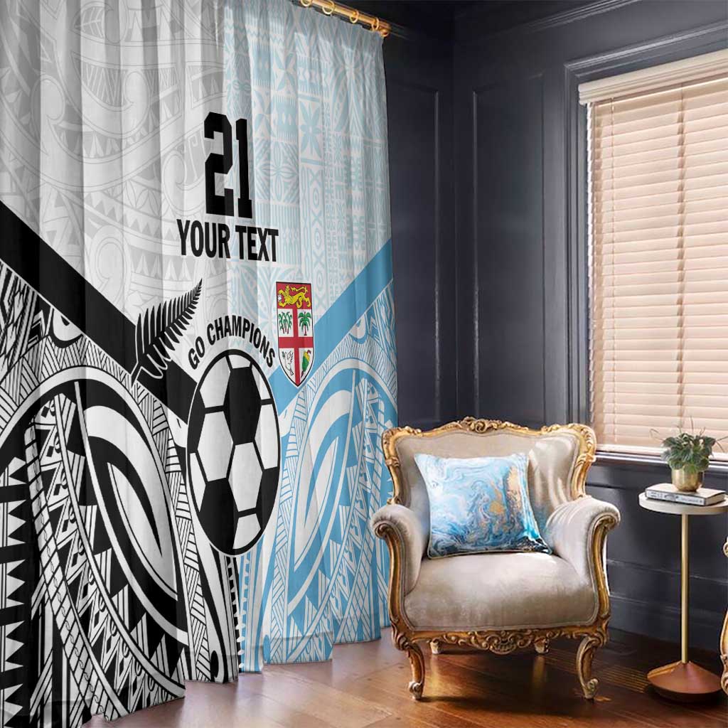 New Zealand-Fiji Football Custom Window Curtain Together Go Champions LT9 - Polynesian Pride