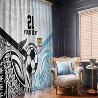 New Zealand-Fiji Football Custom Window Curtain Together Go Champions LT9 - Polynesian Pride