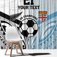 New Zealand-Fiji Football Custom Window Curtain Together Go Champions LT9 - Polynesian Pride