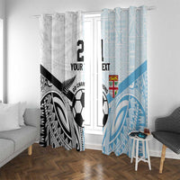 New Zealand-Fiji Football Custom Window Curtain Together Go Champions LT9 With Grommets Art - Polynesian Pride
