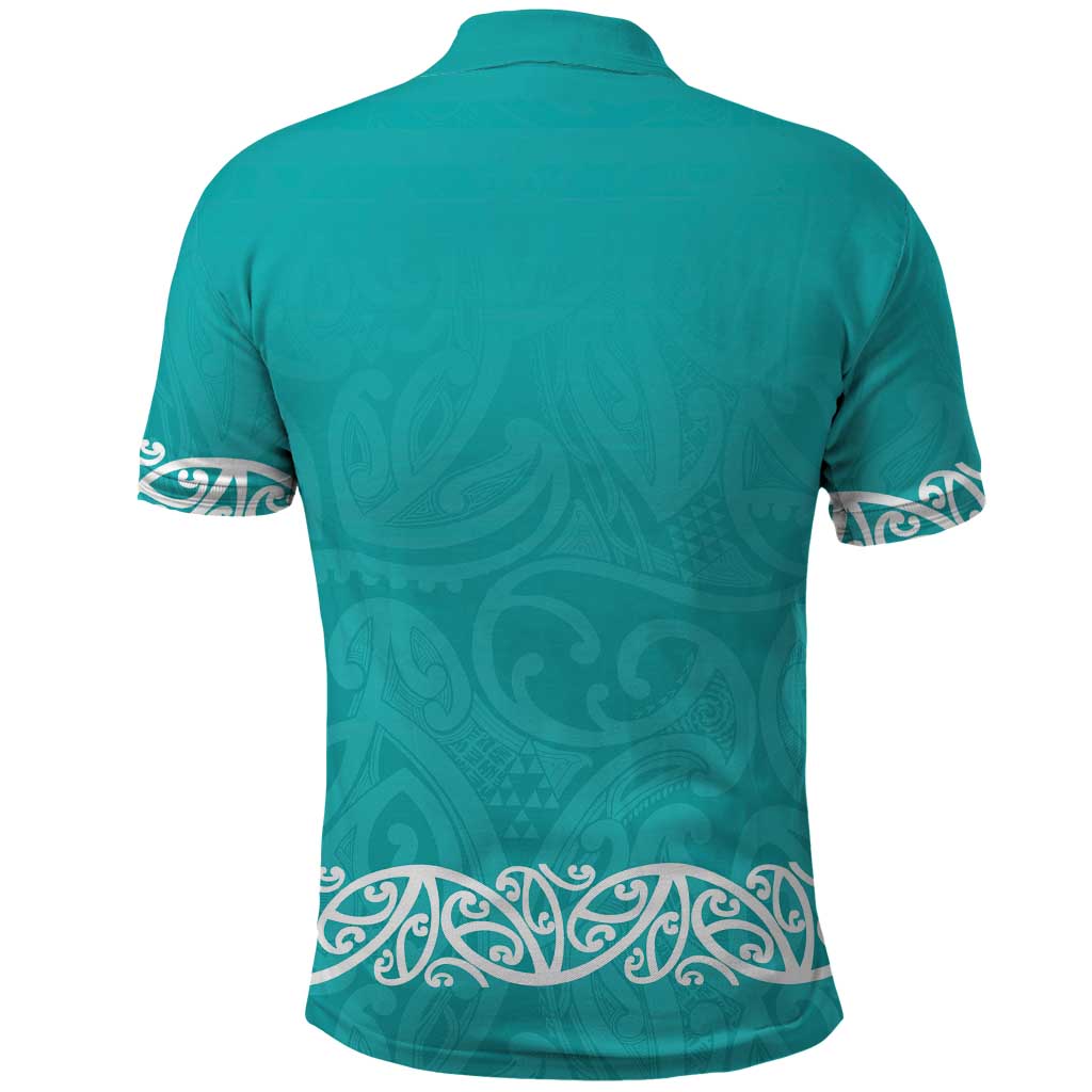 New Zealand Nurses Week Polo Shirt Maori Kowhaiwhai Cyan Tribal LT9 - Polynesian Pride