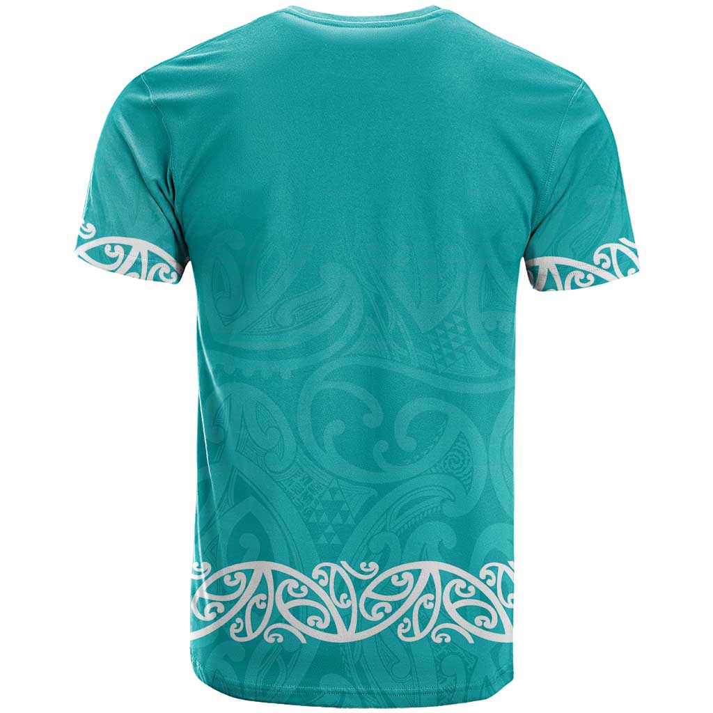 New Zealand Nurses Week T Shirt Maori Kowhaiwhai Cyan Tribal LT9 - Polynesian Pride