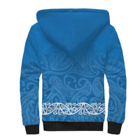 New Zealand Nurses Week Sherpa Hoodie Maori Kowhaiwhai Blue Tribal LT9 - Polynesian Pride