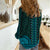 African Dashiki Women Casual Shirt With Tapa Pattern - Teal LT9 - Polynesian Pride