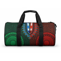 African Dashiki With Tapa Pattern - Green Red Duffle Bag LT9 One size Green and Red - Polynesian Pride