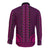 African Dashiki Long Sleeve Button Shirt With Tapa Pattern - Pink LT9 - Polynesian Pride