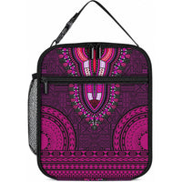 African Dashiki With Tapa Pattern - Pink Lunch Bag LT9 10.2 × 8.3 × 4.3 inch Pink - Polynesian Pride