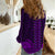 African Dashiki Women Casual Shirt With Tapa Pattern - Purple LT9 - Polynesian Pride