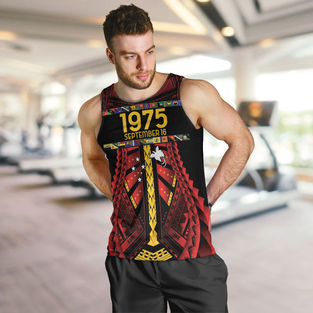 Independen Stet bilong Papua Niugini 1975 Men Tank Top Red Tribal Papua New Guinea Province Flag LT9 Red - Polynesian Pride