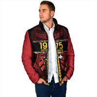 Independen Stet bilong Papua Niugini 1975 Padded Jacket Red Tribal Papua New Guinea Province Flag LT9 - Polynesian Pride