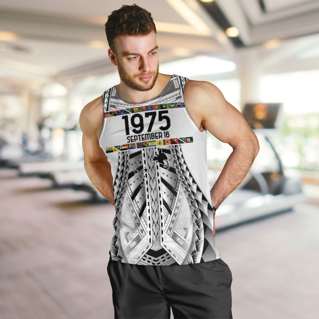 Independen Stet bilong Papua Niugini 1975 Men Tank Top White Tribal Papua New Guinea Province Flag LT9 White - Polynesian Pride