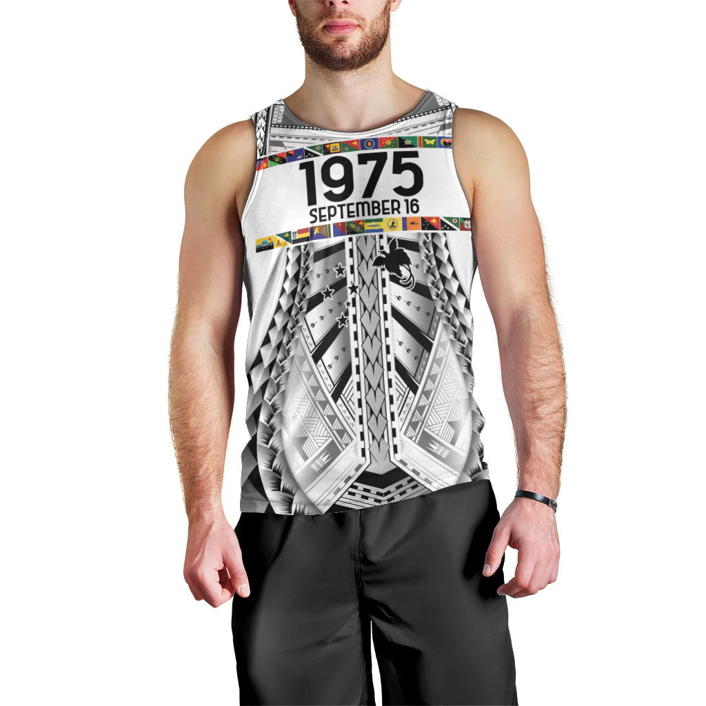 Independen Stet bilong Papua Niugini 1975 Men Tank Top White Tribal Papua New Guinea Province Flag LT9 - Polynesian Pride