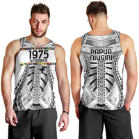 Independen Stet bilong Papua Niugini 1975 Men Tank Top White Tribal Papua New Guinea Province Flag LT9 - Polynesian Pride