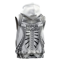 Independen Stet bilong Papua Niugini 1975 Sleeveless Hoodie White Tribal Papua New Guinea Province Flag LT9 - Polynesian Pride