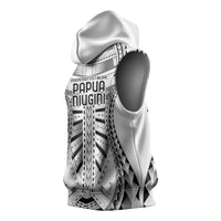 Independen Stet bilong Papua Niugini 1975 Sleeveless Hoodie White Tribal Papua New Guinea Province Flag LT9 - Polynesian Pride