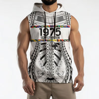 Independen Stet bilong Papua Niugini 1975 Sleeveless Hoodie White Tribal Papua New Guinea Province Flag LT9 - Polynesian Pride