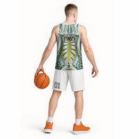 Cook Islands 1965 National Pride Basketball Jersey White Tribal Pattern LT9 - Polynesian Pride