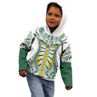 Cook Islands 1965 National Pride Kid Hoodie White Tribal Pattern LT9 - Polynesian Pride