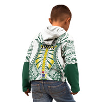 Cook Islands 1965 National Pride Kid Hoodie White Tribal Pattern LT9 - Polynesian Pride