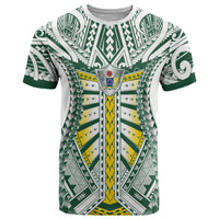 Cook Islands 1965 National Pride T Shirt White Tribal Pattern LT9 White - Polynesian Pride