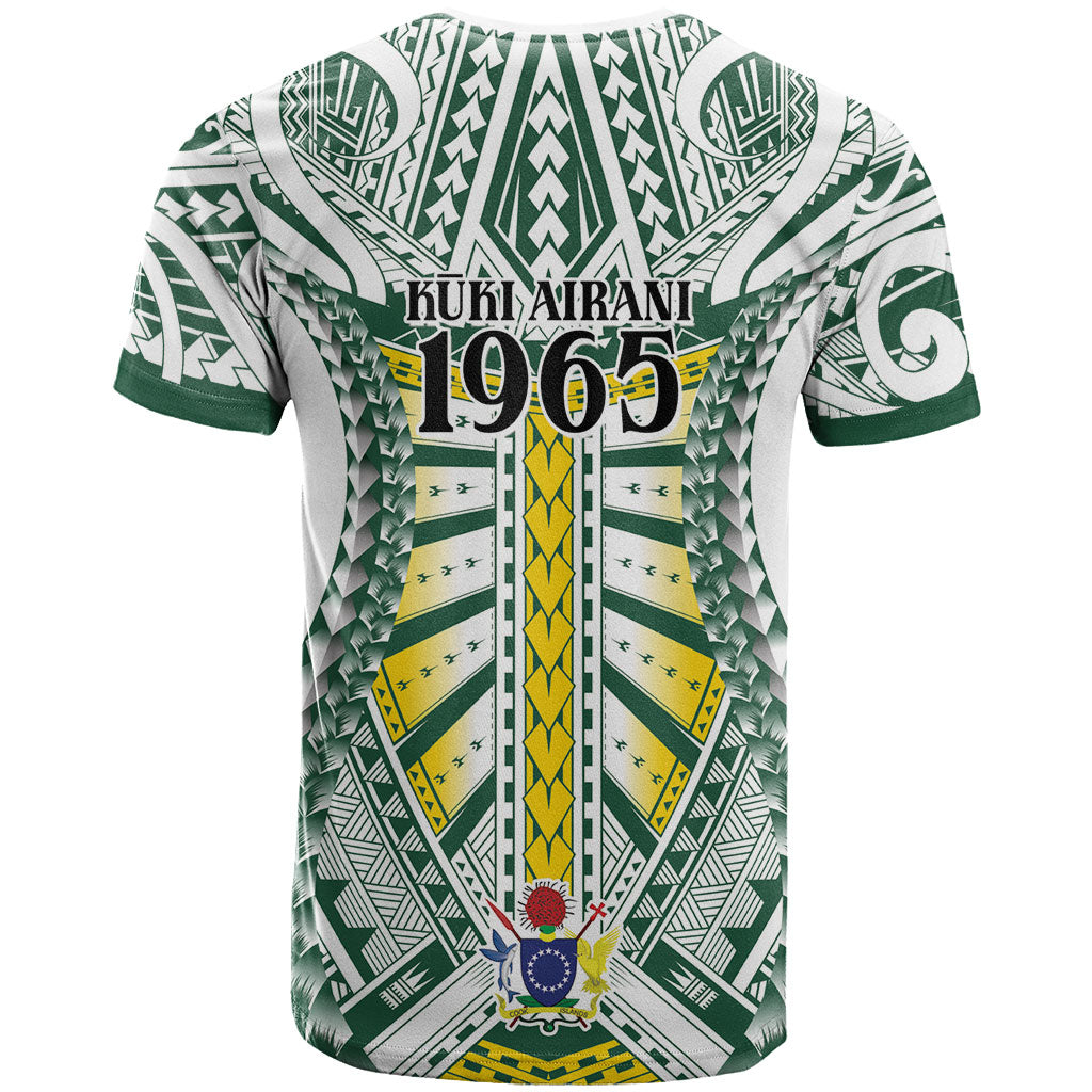 Cook Islands 1965 National Pride T Shirt White Tribal Pattern LT9 - Polynesian Pride