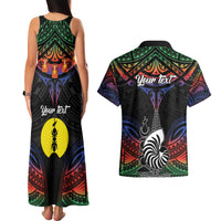Personalised New Caledonia All Saints Day Couples Matching Tank Maxi Dress and Hawaiian Shirt Candle Light with Polynesian Style LT9 - Polynesian Pride