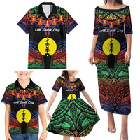 Personalised New Caledonia All Saints Day Family Matching Puletasi and Hawaiian Shirt Candle Light with Polynesian Style LT9 - Polynesian Pride