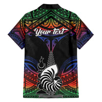 Personalised New Caledonia All Saints Day Family Matching Short Sleeve Bodycon Dress and Hawaiian Shirt Candle Light with Polynesian Style LT9 - Polynesian Pride