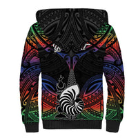 Personalised New Caledonia All Saints Day Sherpa Hoodie Candle Light with Polynesian Style LT9 - Polynesian Pride