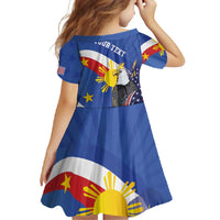 Personalized Filipino-American Family Matching Mermaid Dress and Hawaiian Shirt Philippines Coat Of Arms with Bald Eagle LT9 - Polynesian Pride