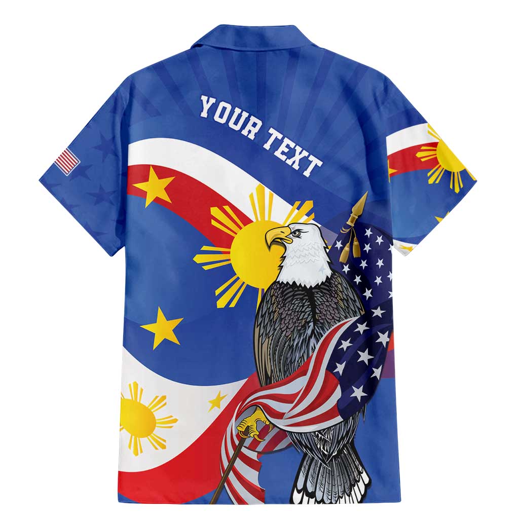 Personalized Filipino-American Family Matching Mermaid Dress and Hawaiian Shirt Philippines Coat Of Arms with Bald Eagle LT9 - Polynesian Pride