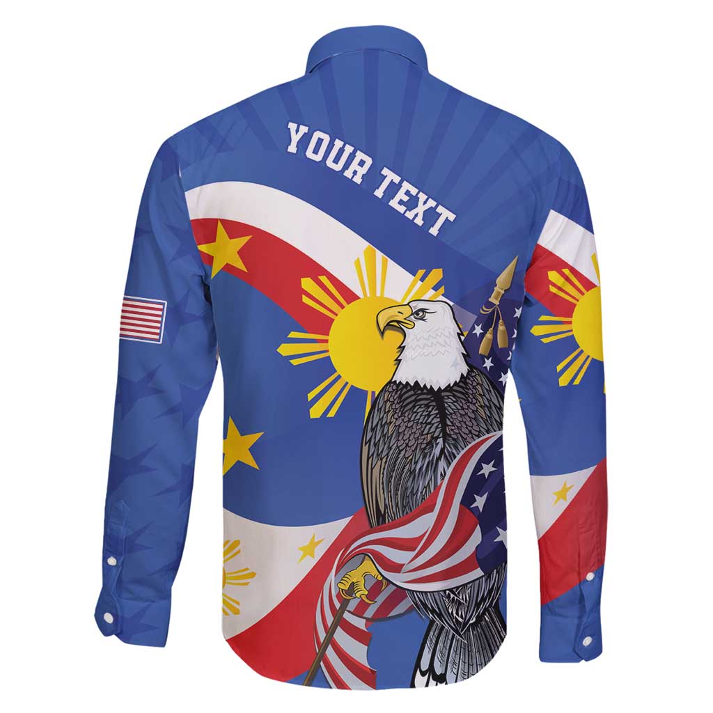 Personalized Filipino-American Family Matching Summer Maxi Dress and Hawaiian Shirt Philippines Coat Of Arms with Bald Eagle LT9 - Polynesian Pride