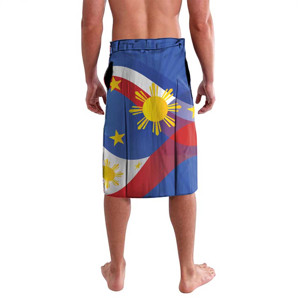Personalized Filipino-American Lavalava Philippines Coat Of Arms with Bald Eagle LT9 - Polynesian Pride